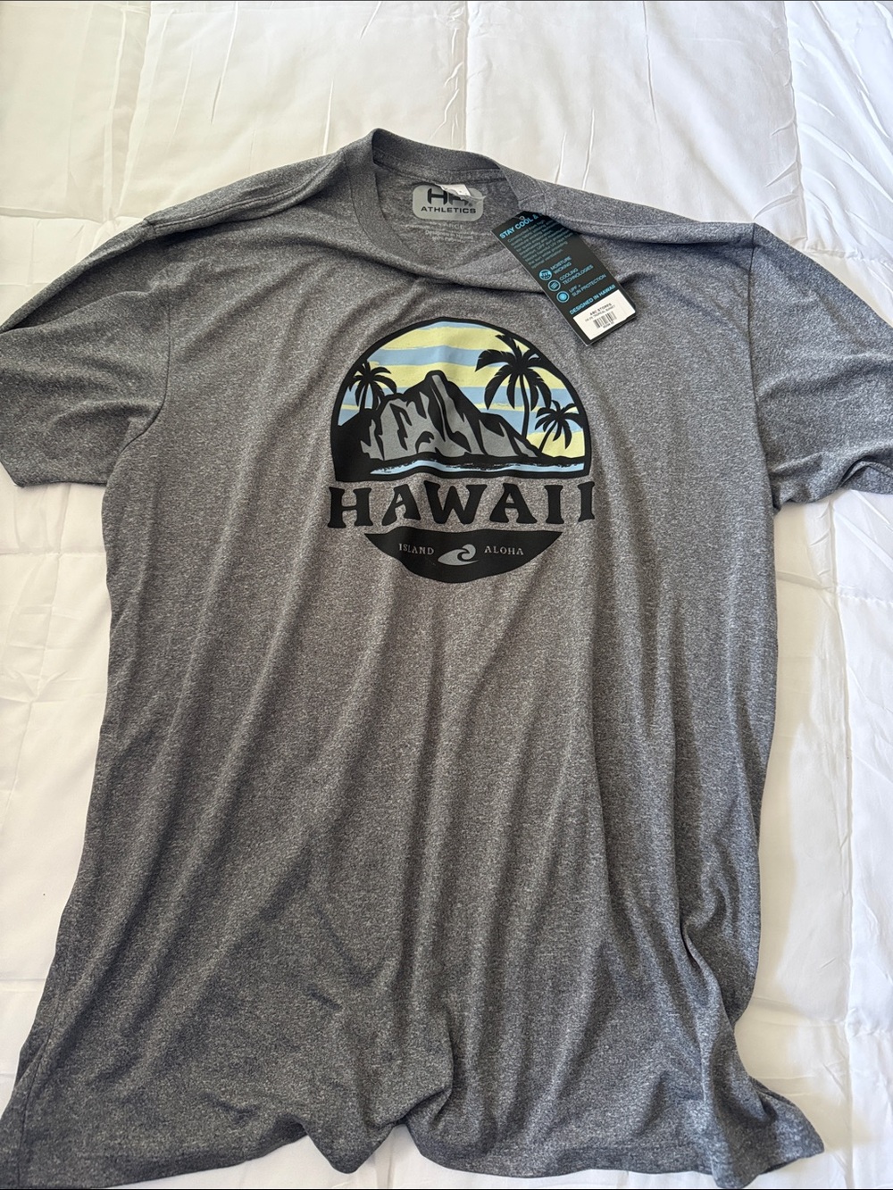 Hawaiian Graphic Tee - Gray -
